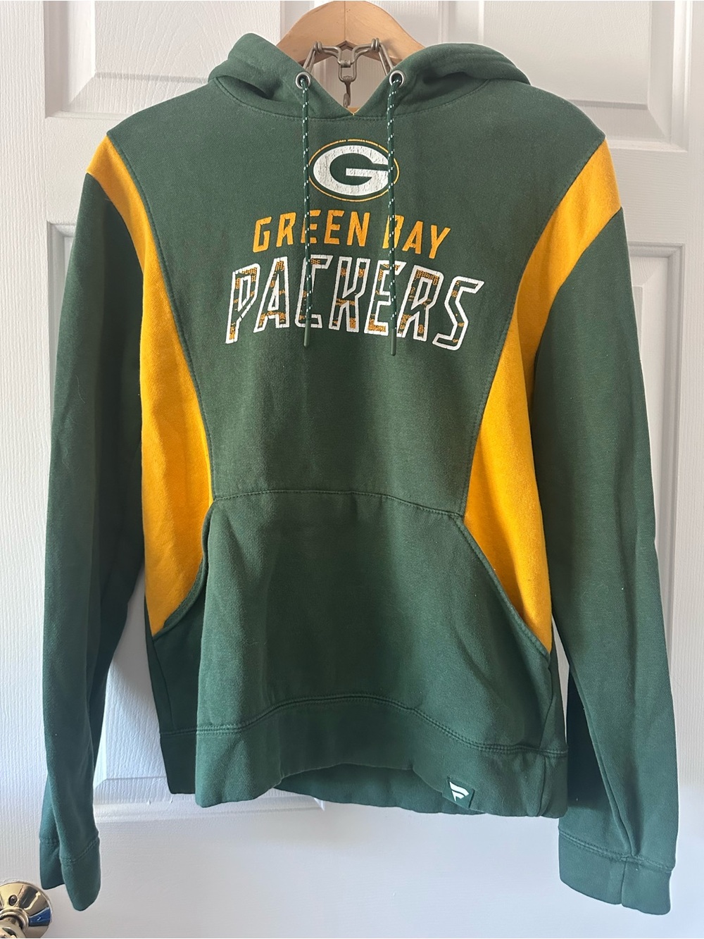 Fanatics Green and Mustard Yellow Fleece-Lined Hoodie